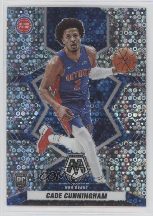2021 Panini Mosaic NBA Debut Fast Break Silver Prizm Cade Cunningham #261 12n3