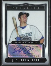 J.P. Arencibia 2007 Bowman Sterling Auto B #BSP-JA Toronto Blue Jays