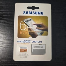 Samsung EVO 64GB Class 10 Micro SD Memory Card with SD Adapter