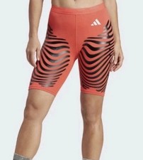 Adidas ADIZERO Rheon Pro Elite Women’s Running Half Tights Red Size X-Large New
