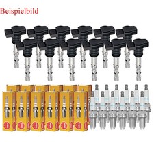 12x CHAMPION Zündspule+NGK Zündkerze für Porsche Cayenne 9YA 3.0 E-Hybrid AWD