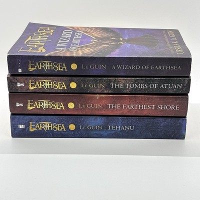 Earthsea Cycle Fantasy Series Paperback Books 1-4 Ursula K Le Guin Lot