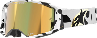 ALPINESTARS GOGGLES Supertech Goggle - Corp - White - ABS Vision - Gold Mirror