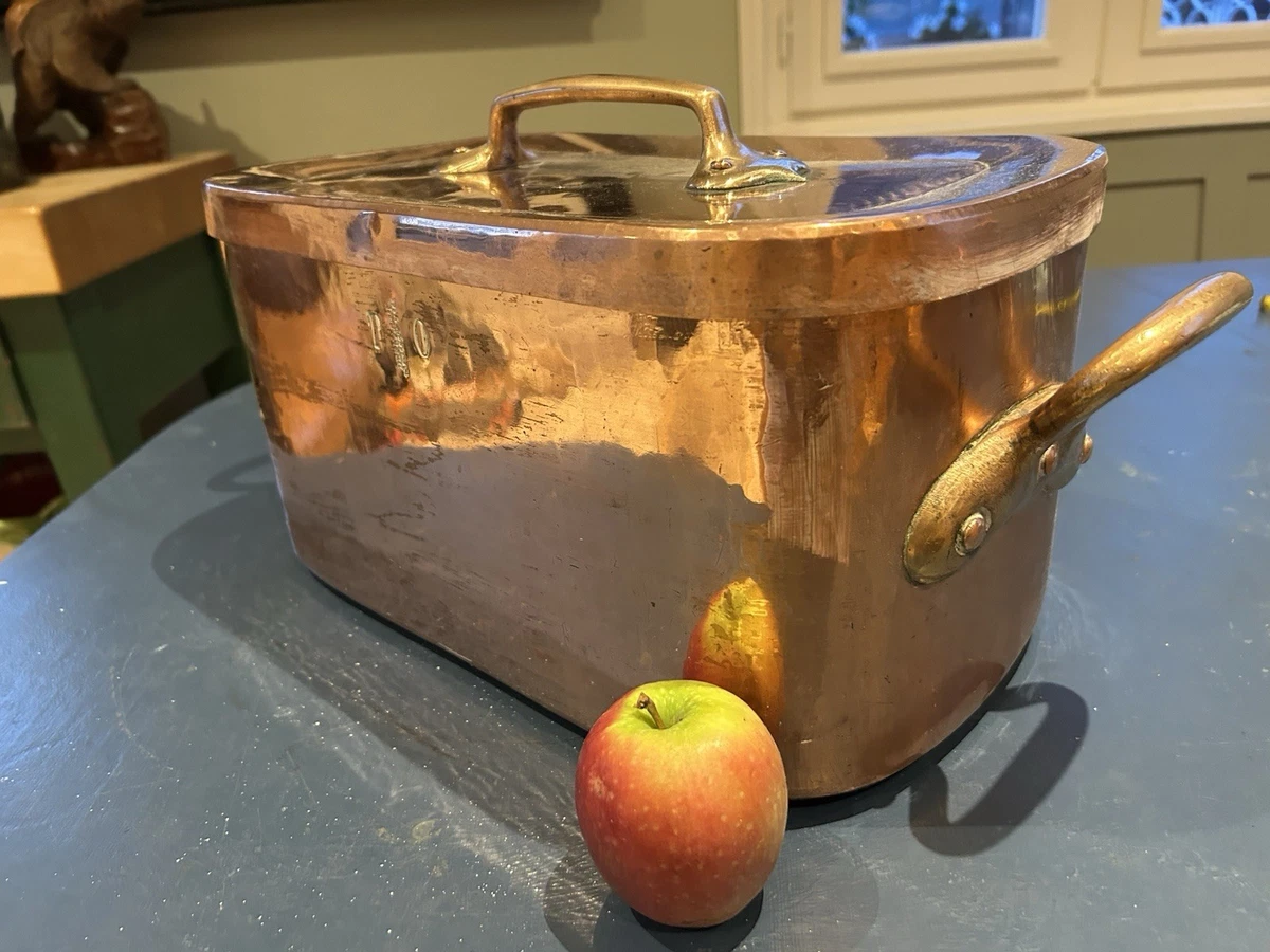 Daubière En Cuivre Massive Française 19ème Siècle - Marmite étamée Antique - Électrique & Gaz