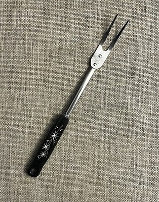 Vintage Ecko Atomic Starburst Ekco Meat Carving Fork  Stainless Steel USA 