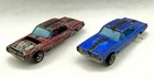 2 Redline Custom Cougar Lot Vintage Hot Wheels 1967 Junk Yard Restoration Lot