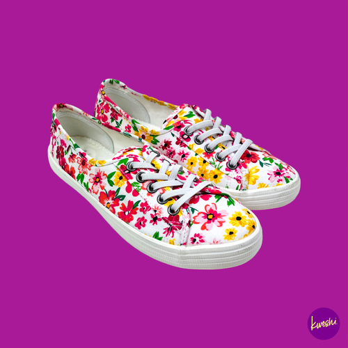 ROCKET DOG Women's Chow Chow Margate Floral Slip Ons, White, UK 5/EU 38