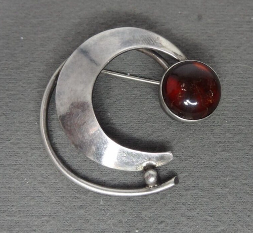 COF Denmark Carl Ove Frydensberg Amber Sterling Pin