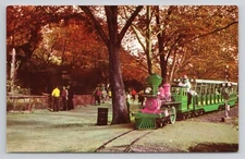 Zoo Line Railroad Forest Park St Louis Missouri Miniature Train Postcard