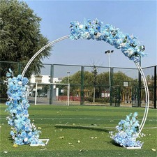 Wisfor Round Wedding Arch Backdrop Stand Garden Arbor Balloons Flower Archway De