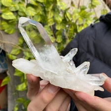 250g Natural White Clear Quartz Crystal Cluster Raw Healing Specimen