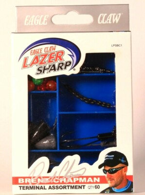 1 Pack Eagle Claw Laser Sharp Brent Chapman Terminal 60 Ct Assortment