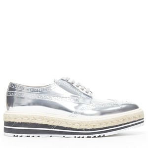 prada silver platform shoes