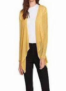 mustard open front cardigan