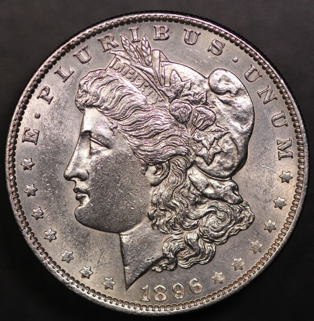 1896 MORGAN SILVER DOLLAR-FRESH FROM AN OLD COLLECTION- LOT 6406