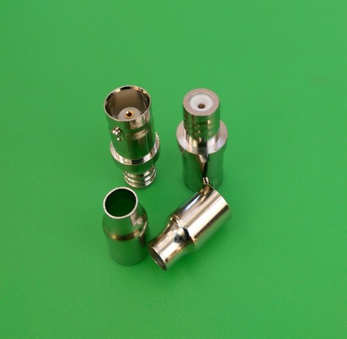 (2 Packs) BNC Female 2-pc Crimp Coaxial Connector RG59/62 Plenum - Picture 3 of 4