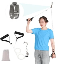 Adjustable Shoulder Pulley for Rehab Therapy, Over Door Pulley, Stainless Steel