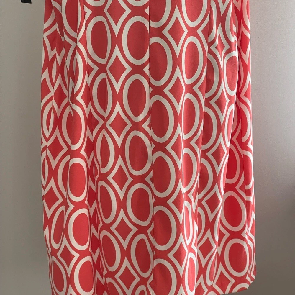 Nuovo Alyx 20W corallo bianco geometrico senza maniche cerniera posteriore con elastico 543