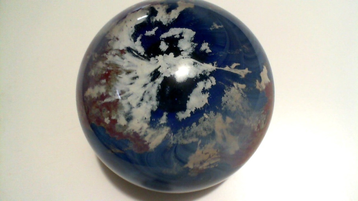 LUNDBERG STUDIOS World Weights ペーパーウェイト James Lundberg Studios Worldweight Glass Paperweight Signed 1990