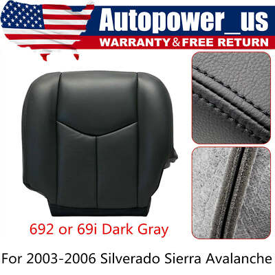 2003-2007 GMC Sierra Seat Cover In Dark Gray: Choose Leather Or Vinyl | Auto Seat Replacement - Foto 4