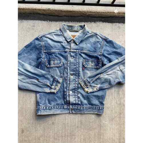 Vintage 90's Levi's Type 2 II Trucker Blue Denim Jean Jacket Made Italy  Size M | eBay