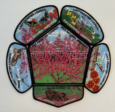 BSA PATCHES LAST FRONTIER COUNCIL 2023 NATIONAL JAMBOREE NATURE THEME 6-PIECE