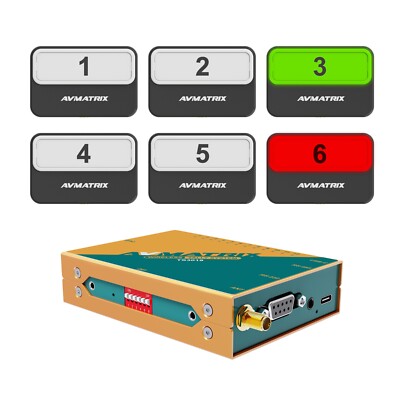 AVMATRIX TS3019-6 200 Meter Wireless Multi-Camera Tally System with 1x Tally Box