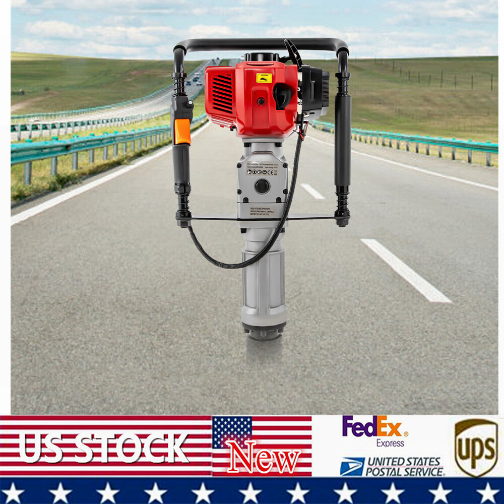 Gas Powered T Post Driver Fence Pile Driver Push Pile Gasoline Engine 2.3HP 52CC