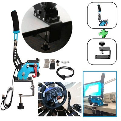 USB Handbrake with Clamp and H Shifter for Logitech G29 T300RS GT Steering Wheel