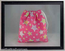 Gymnastics Leotard Grip Bags / Hot Pink Large Stars Gymnast Birthday Goody Bag