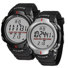 Men's Digital Sports Watch LED Screen Large Face Military Watches Waterproof US