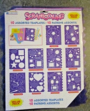 Memories Forever SCRAPBOOKING 10 Assorted Templates 11-1/4 x 9 Purple-Value Pack
