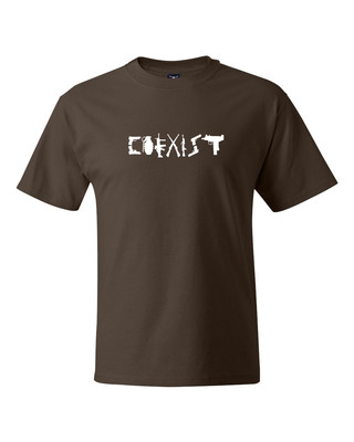 T-shirt Graphique "Coexist" 2nd Amendment Gun Rights - Marque Gildan, 100% Coton, Unisexe