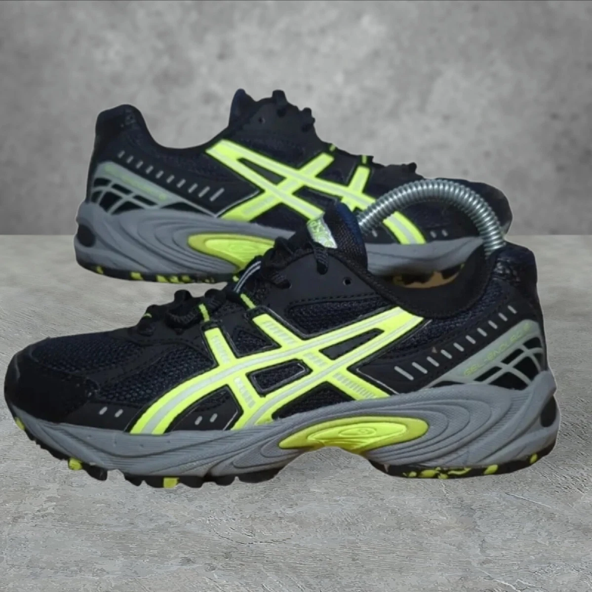 Asics Gel Enduro 8 Running Shoes Black Yellow Sneakers Gym