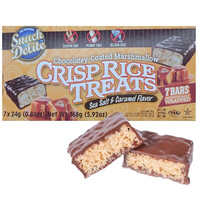 Snack Delite Marshmallow Rice Crispies Treats, Sea Salt & Caramel Flavor 7 Count