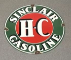 VINTAGE 12” SINCLAIR DINOSAUR PORCELAIN SIGN CAR GAS OIL TRUCK