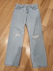 Levi's Low Pro Straight Jean Womens size 29 Light Washed Distressed  Euc