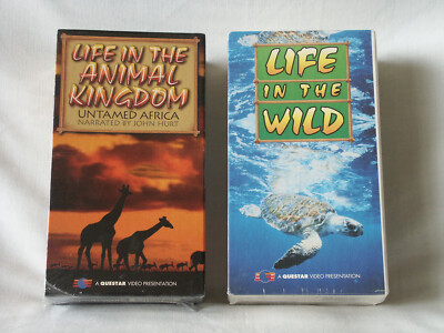 Life in the Animal Kingdom & Life in the Wild VHS Lot of 4 New Questar