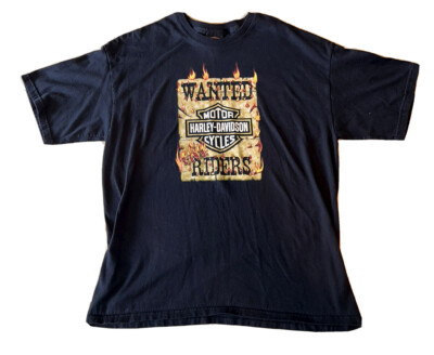 Harley Davidson Wanted Riders 2005 The Dragon Graphic Shirt Black Size XL
