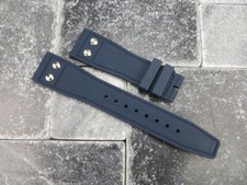 New 20mm IWC Blue Rubber Strap Diver Watch Band with Rivet for PILOT Portuguese