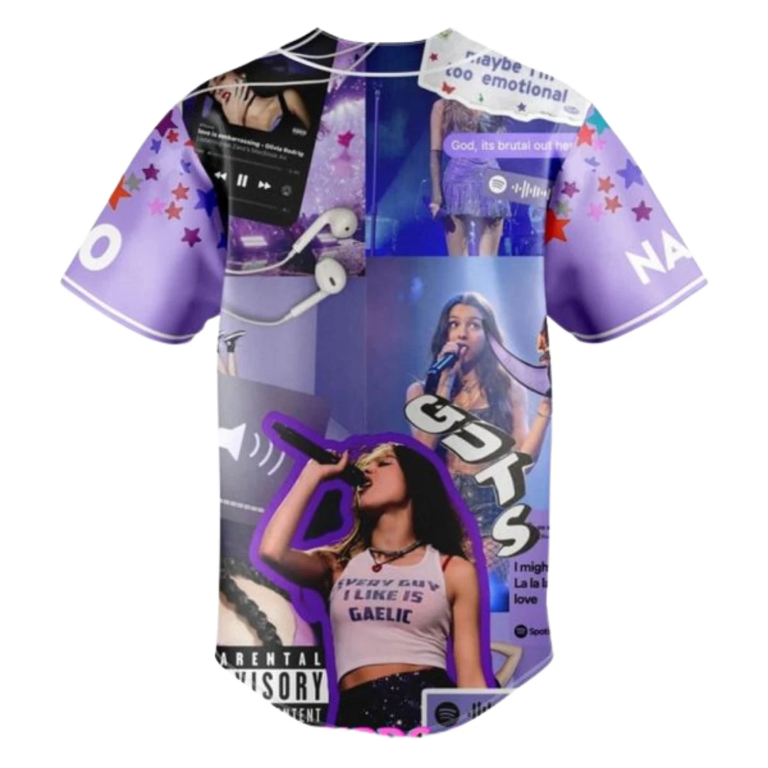 Olivia Rodrigo Guts Concert Baseball Jersey
