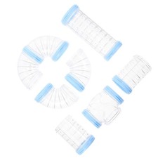 1 Set Reusable Plastic Hamster Cage Maze Tunnel Blue Pet Enrichment