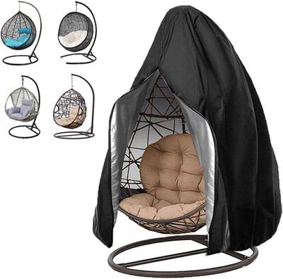 Patio Egg Chair Cover Waterproof Wicker Swing Egg Chair Cover with Zipper and Bo