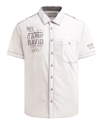 Camp David Hemd mit Back-Print, Brusttasche und Stickereien ivory CG2603-5297-32