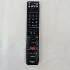 Sharp AQUOS TV Remote Control GB118WJSA Netflix 3D Smart Central Black Pre-Owned