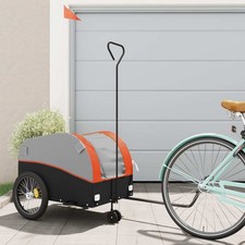 Bike Trailer Black and Orange 99.2 lb Iron