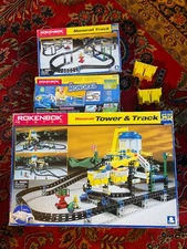  Rokenbok Monorail Tower & Track+Monorail Starter Set +RC Freighter Car-TESTED