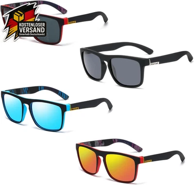 Polarisierte Sonnenbrille Herren Damen UV400 Schutz Reisebrille Outdoor 4 Stück