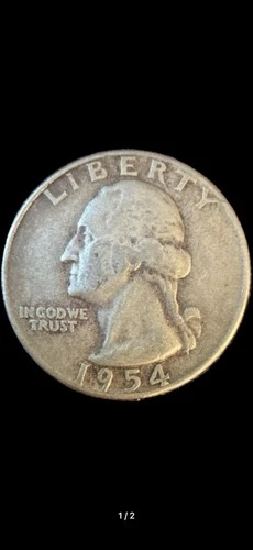 1954 S Washington Silver Quarter