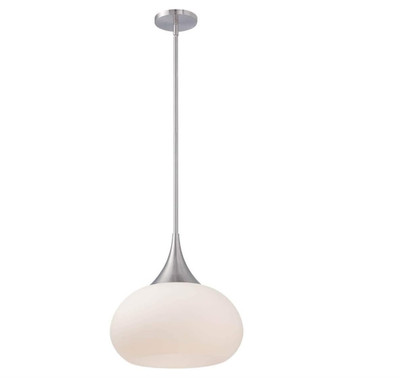 WAC Lighting PD-51814-BN Kiss LED Pendant Fixture White/Brushed Nickel PD51814BN
